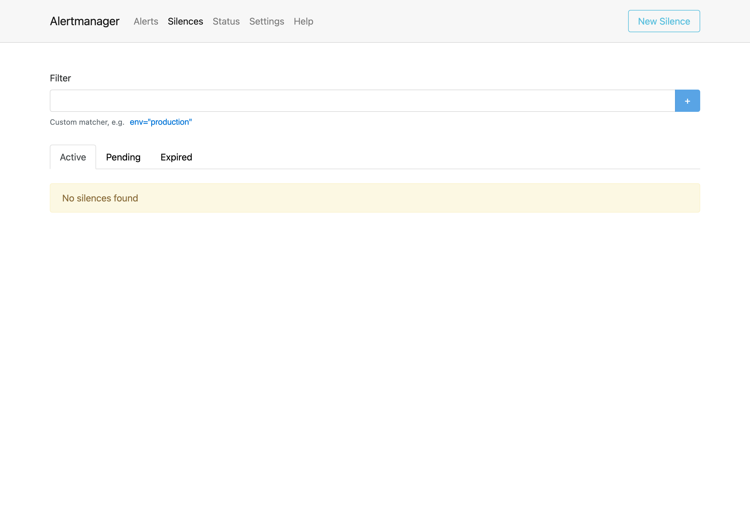 AlertManager Silencesページ（Playwright実撮影）