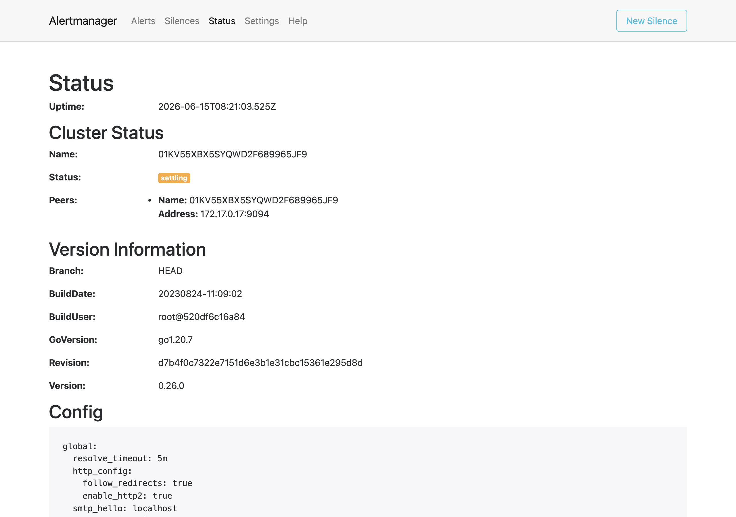 AlertManager ステータスページ（Playwright実撮影）
