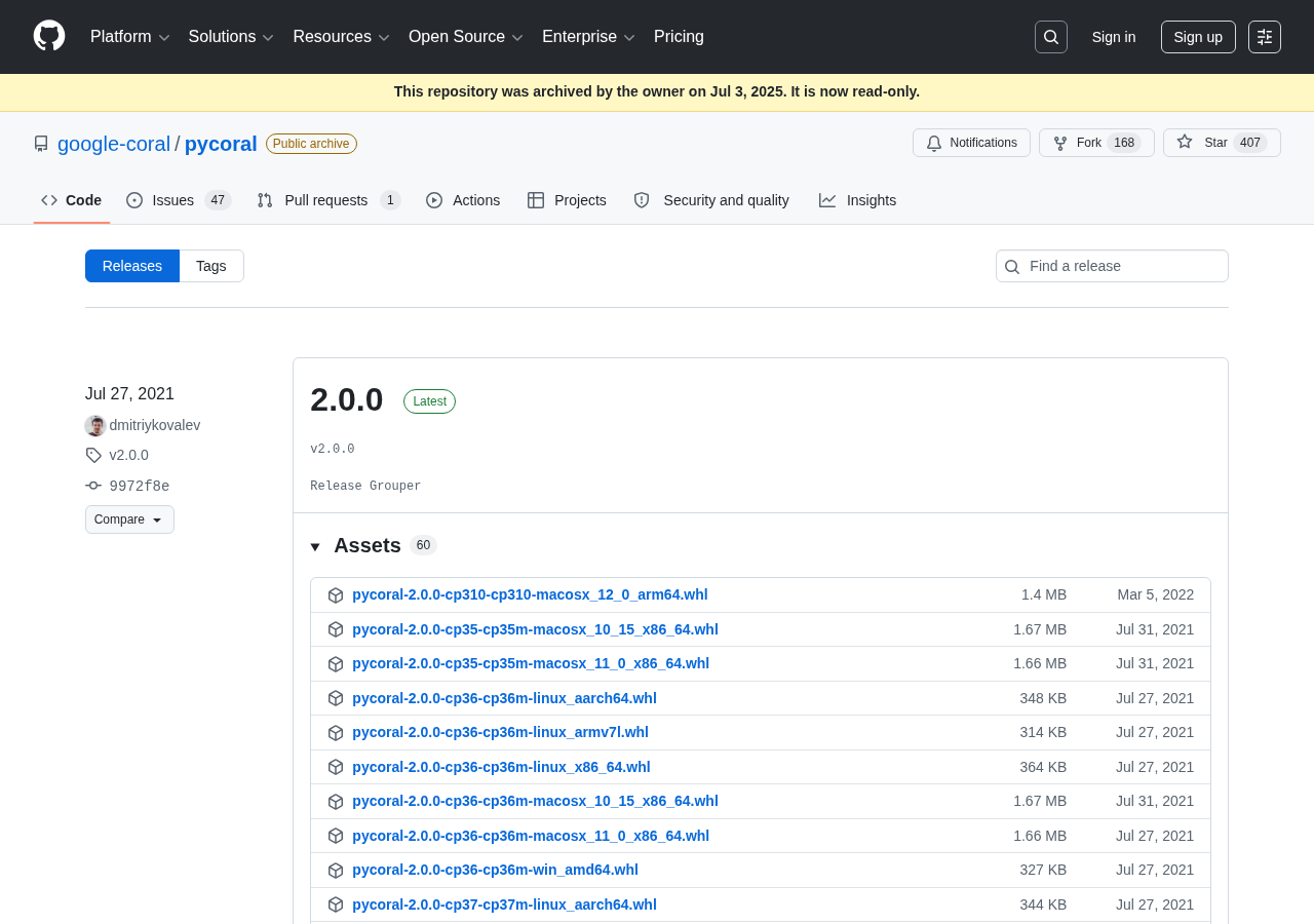 pycoral GitHub リリースページ