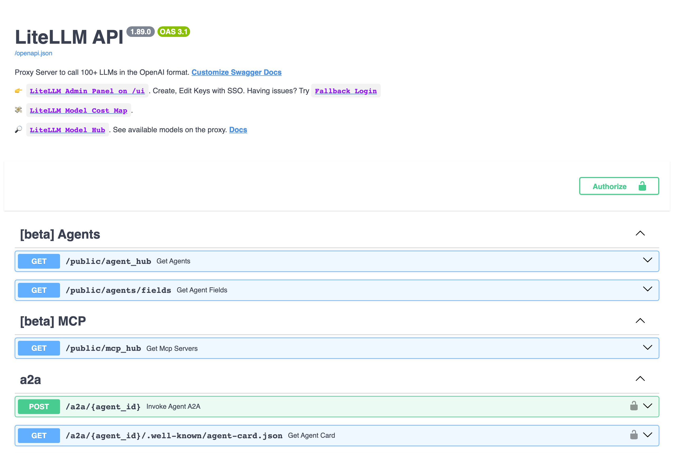 LiteLLM Proxy の Swagger UI(http://localhost:4000/ をPlaywrightで実撮影)