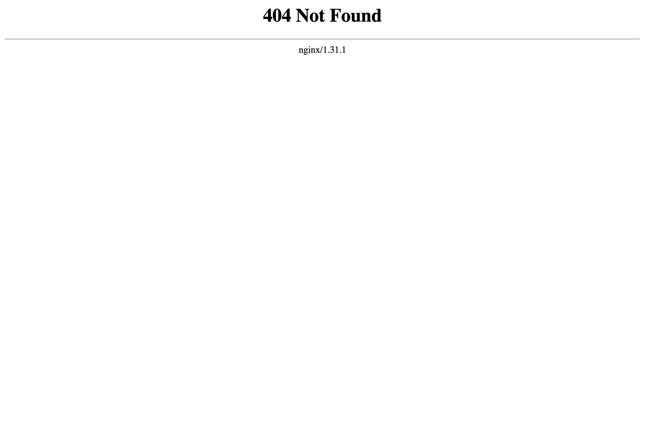 nginx デフォルト404エラーページ(Playwright 実撮影)