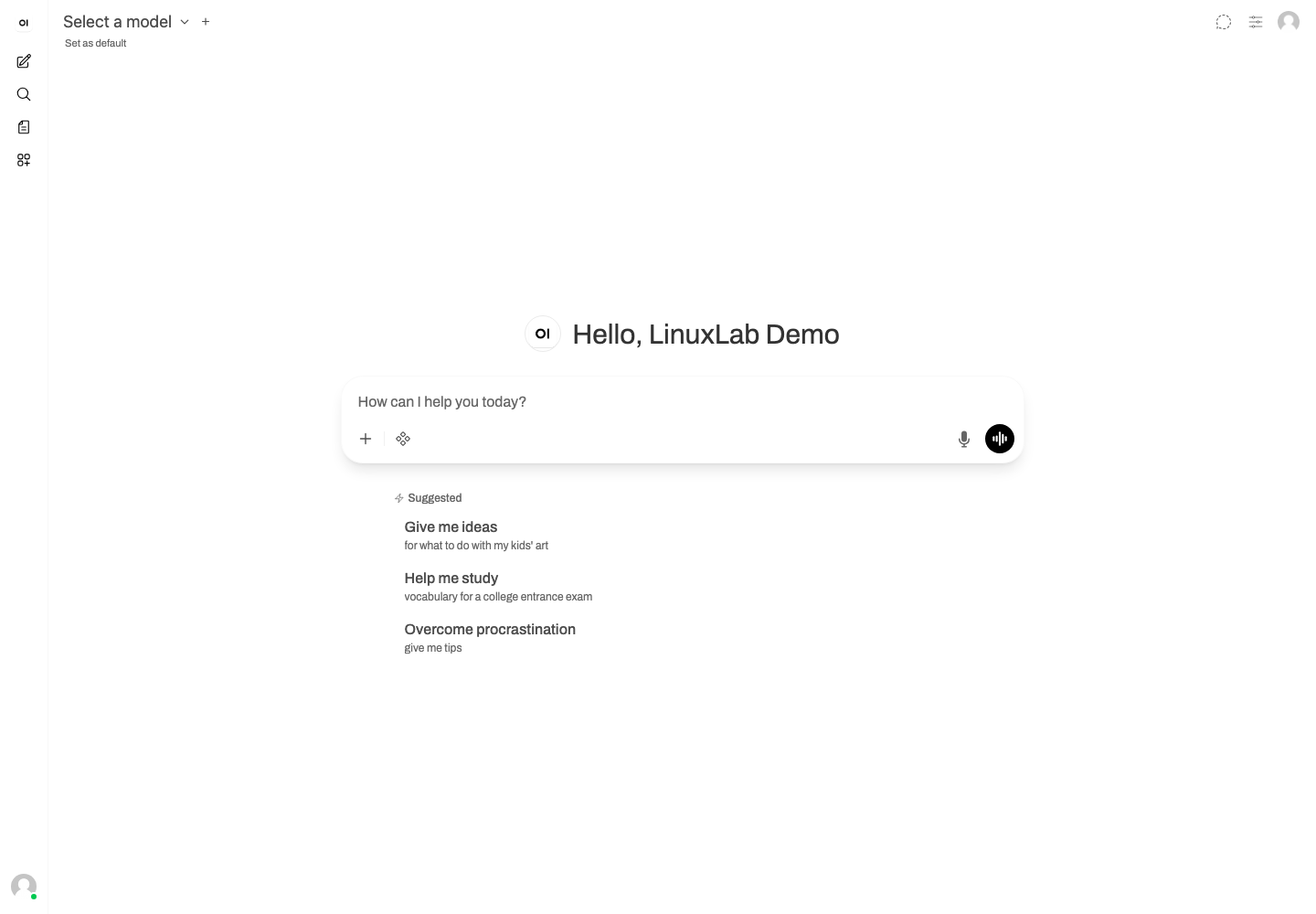 Open WebUI v0.9.6 メインチャット画面(実測)
