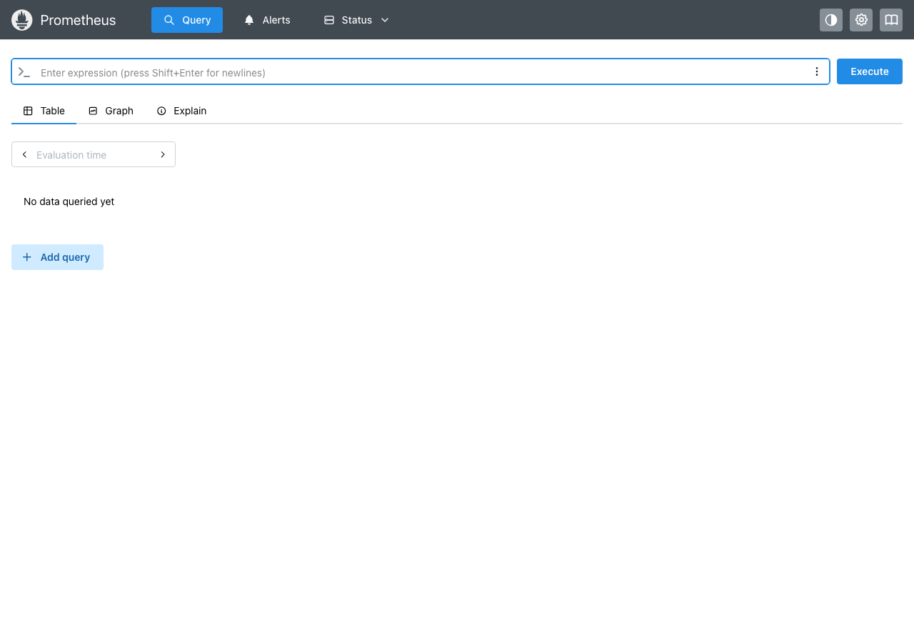 Prometheus Web UI トップページ(実撮影)