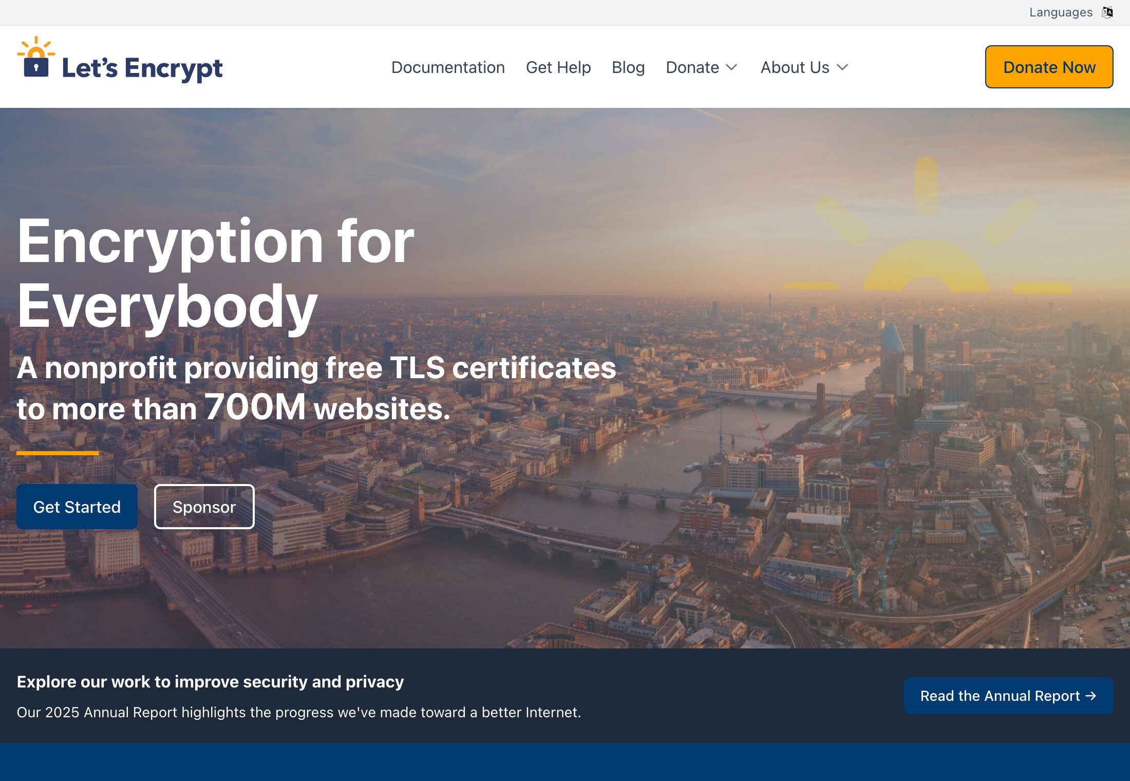 Let's Encrypt 公式サイト(letsencrypt.org をブラウザで表示)