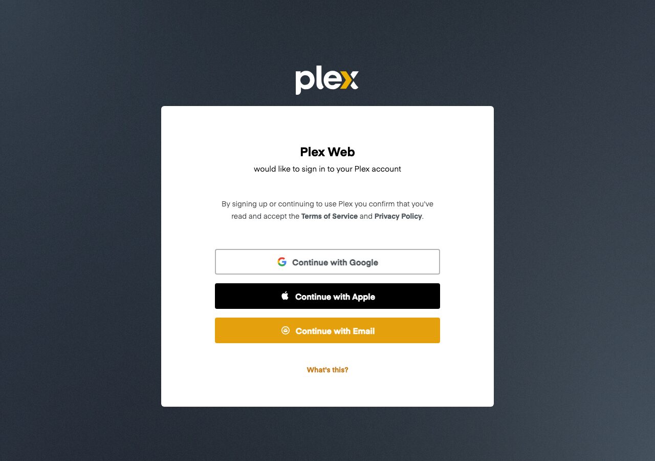 Plex Web UI のメイン画面（Playwright 実撮影）